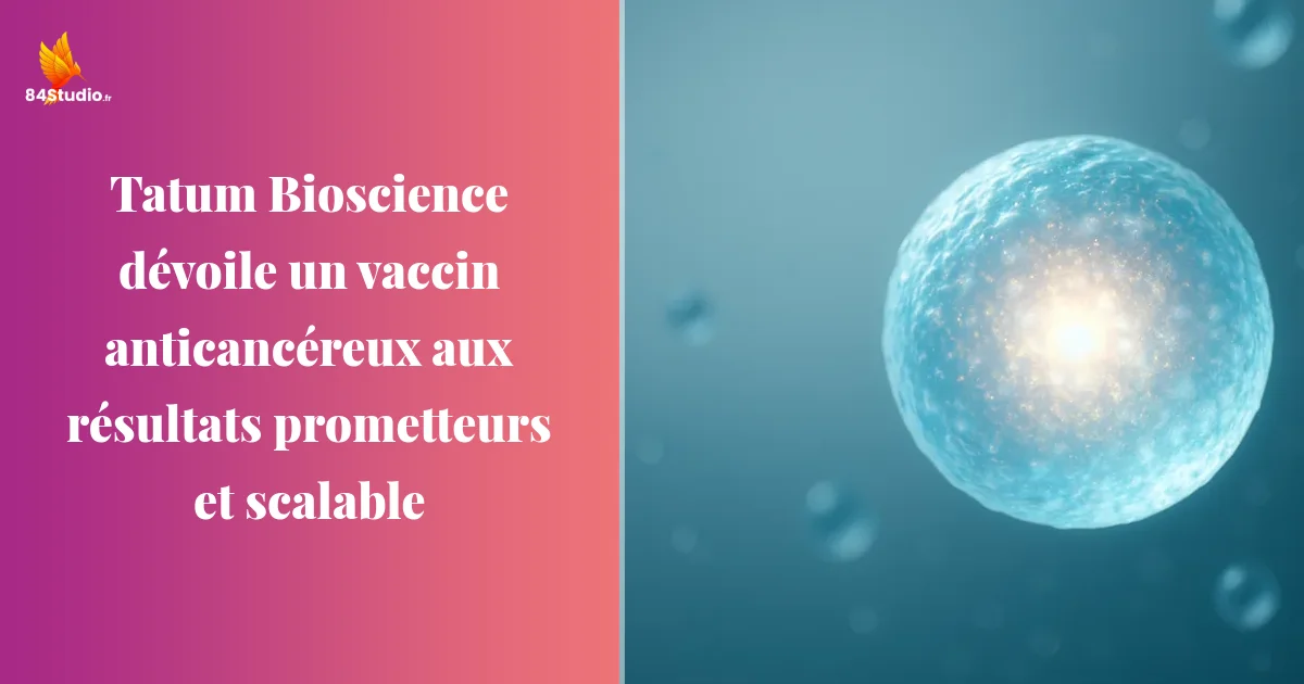 Tatum Bioscience dévoile un vaccin anticancéreux aux résultats prometteurs et scalable