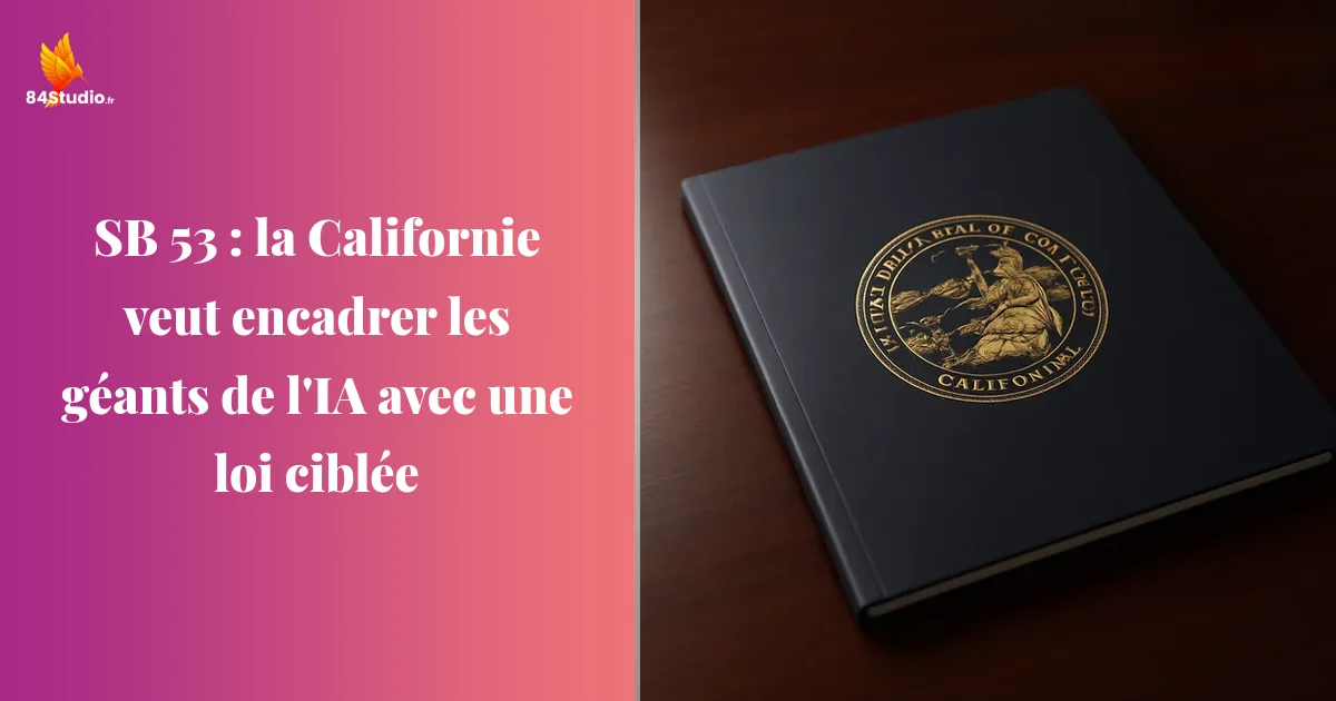 SB 53 : la Californie veut encadrer les géants de l'IA avec une loi ciblée